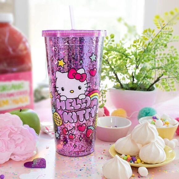 {Hello Kitty} Pink Confetti Travel Cup - Picture 1 of 8